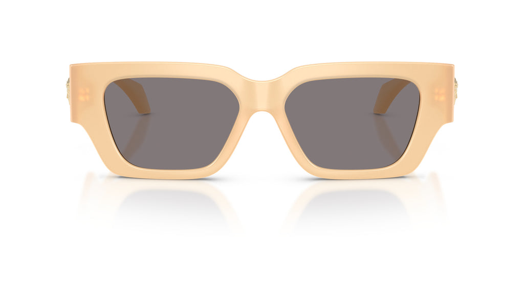 Lunettes de soleil Versace VE4497U 554473 – Marron massepain opale – vue de face.