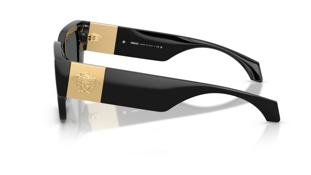 Lunettes de soleil Versace VE4497U GB1/87 – Noir – vue de profil.
