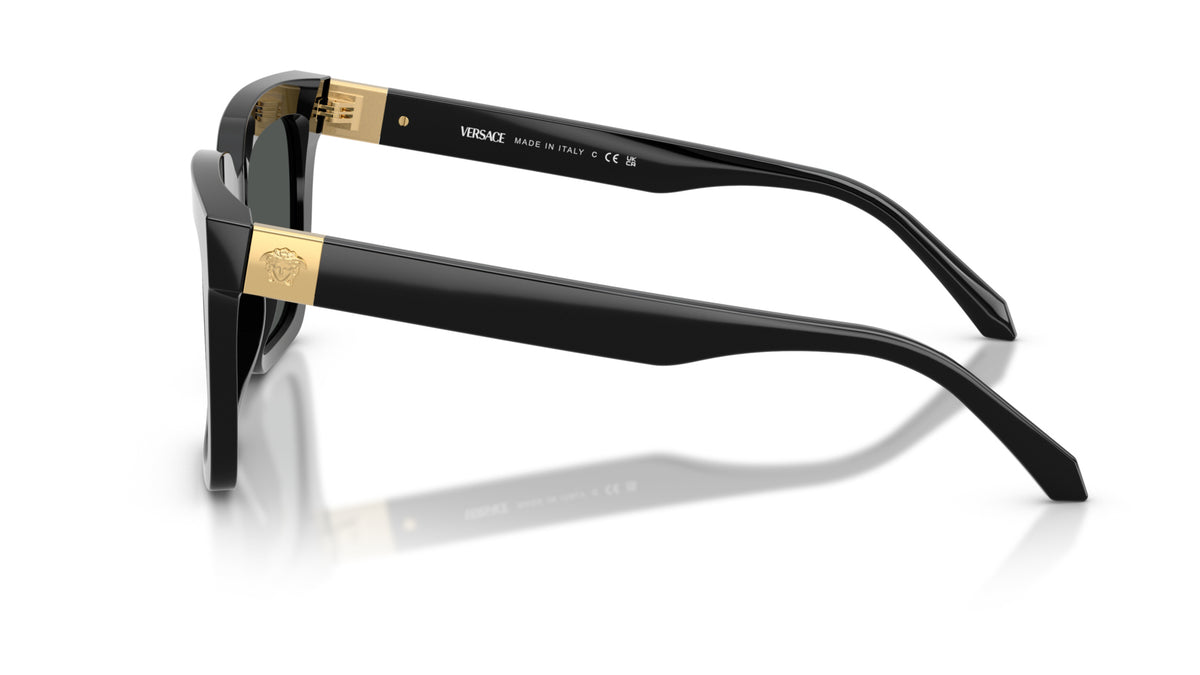 Lunettes de soleil Versace VE4498 GB1/87 – Noir – vue de profil.