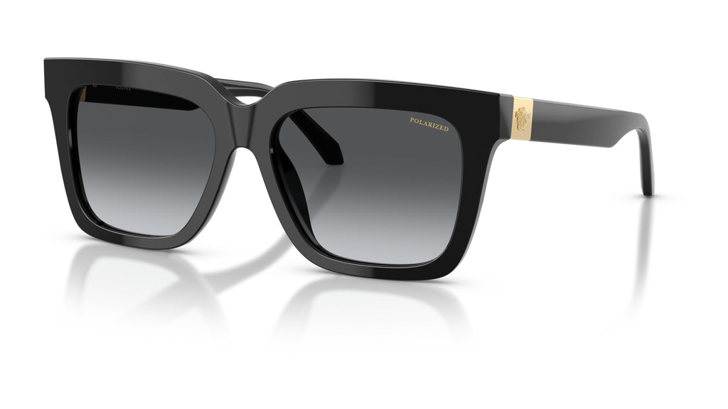 Lunettes de soleil Versace VE4498 GB1/T3 – Noir – vue de trois quarts.
