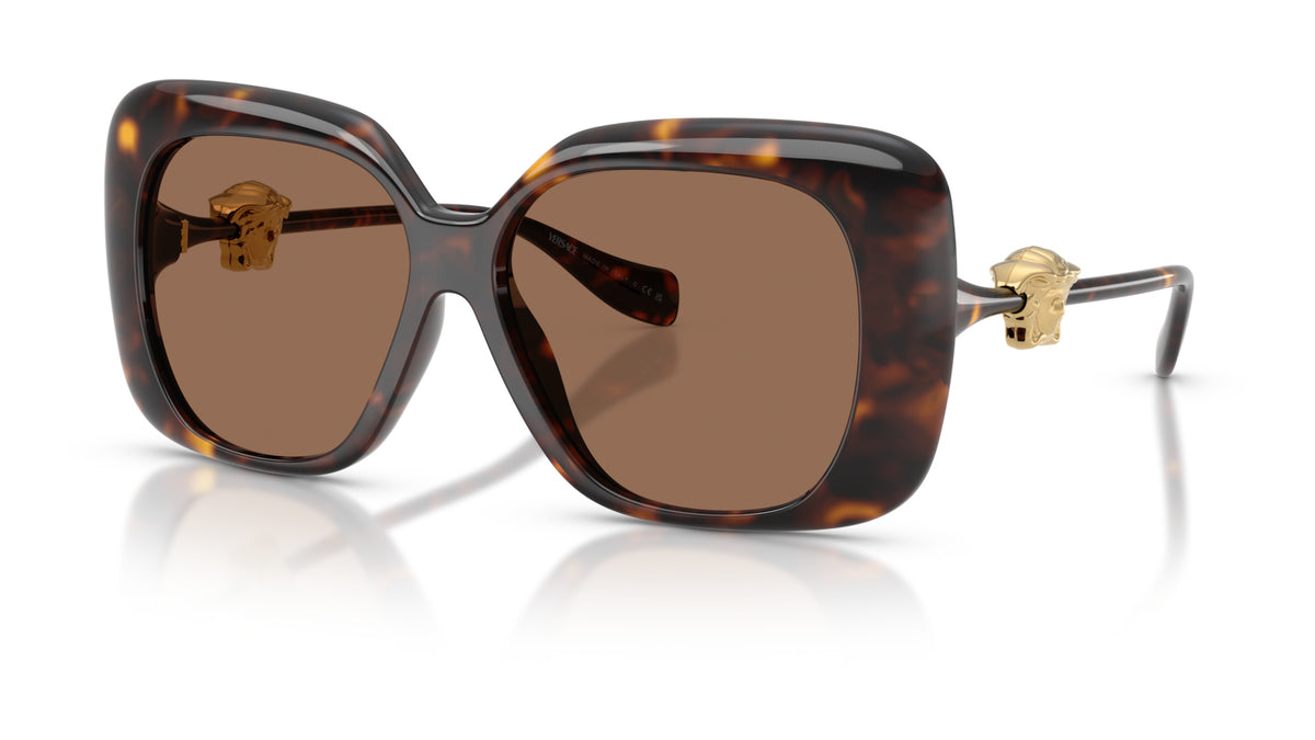 Lunettes de soleil Versace VE4499U 108/73 – Havane – vue de trois quarts.