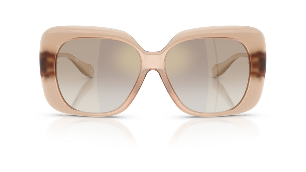 Lunettes de soleil Versace VE4499U 55386E – Rose opalescent – vue de face.