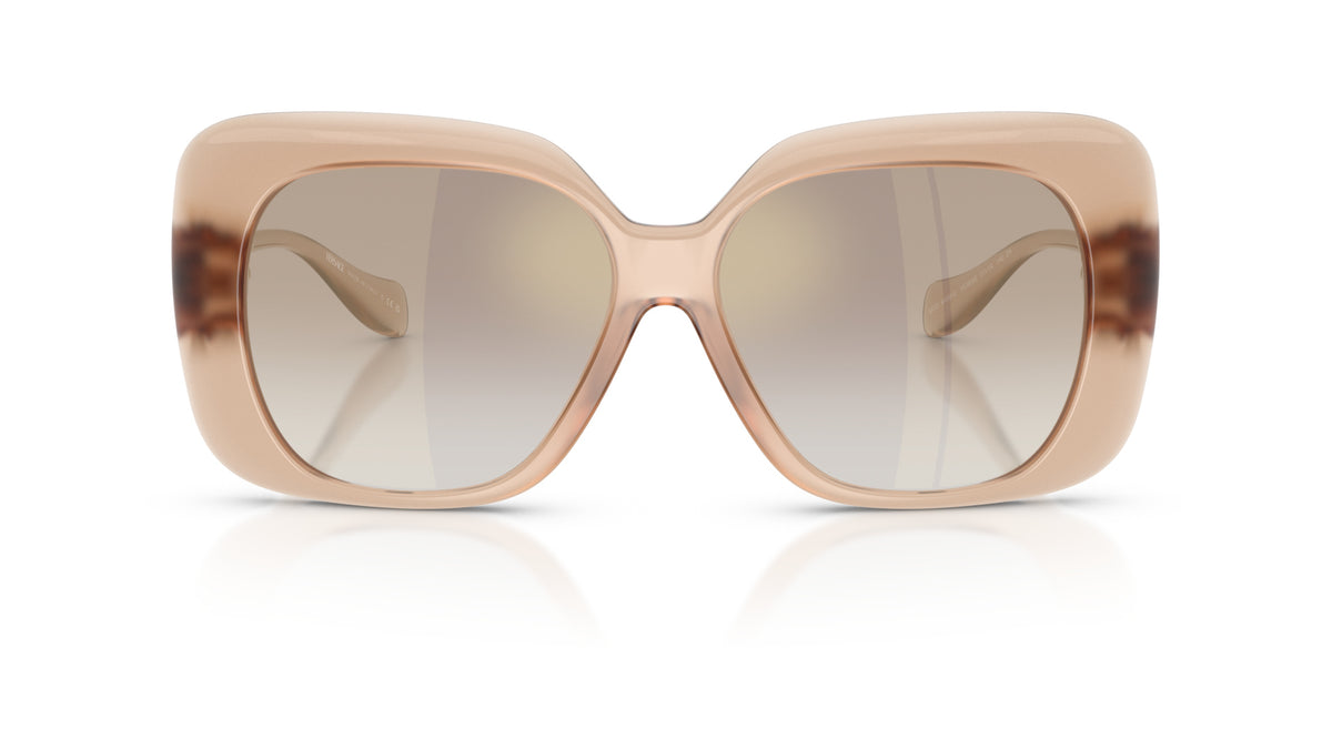 Lunettes de soleil Versace VE4499U 55386E – Rose opalescent – vue de face.