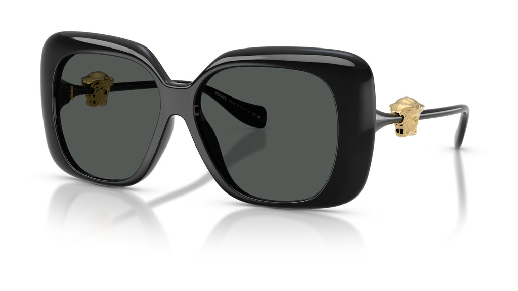 Lunettes de soleil Versace VE4499U GB1/87 – Noir – vue de trois quarts.