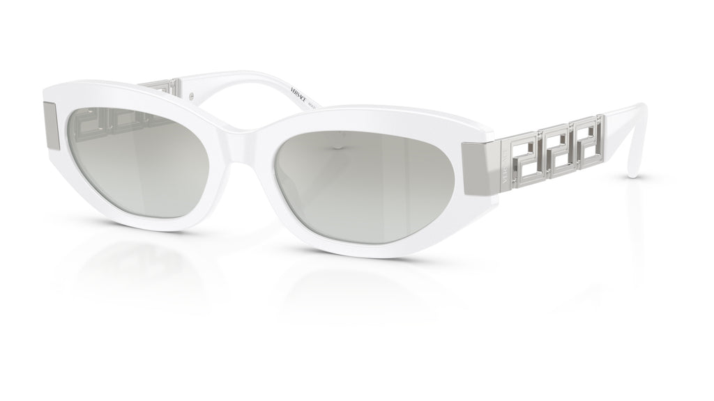 Lunettes de soleil Versace VE4501 314/6V – Blanc – vue de trois quarts.