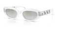 Lunettes de soleil Versace VE4501 314/6V – Blanc – vue de trois quarts.