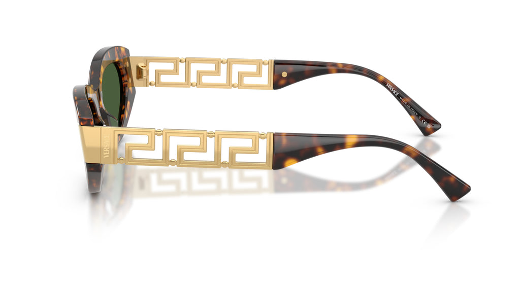 Lunettes de soleil Versace VE4501 551471 – Marron Écaille de tortue – vue de profil.