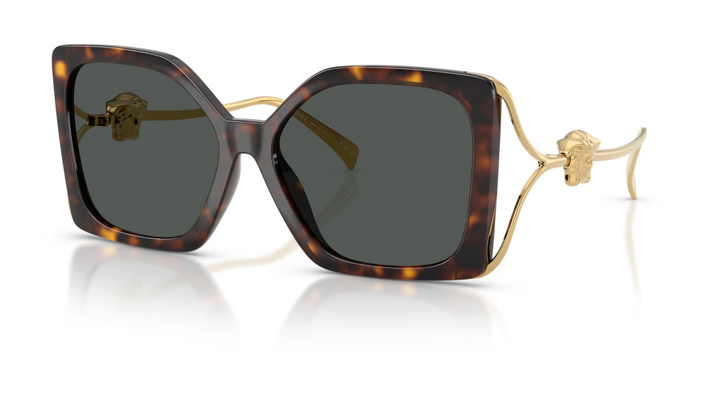 Lunettes de soleil Versace VE4502U 108/87 – Havane – vue de trois quarts.