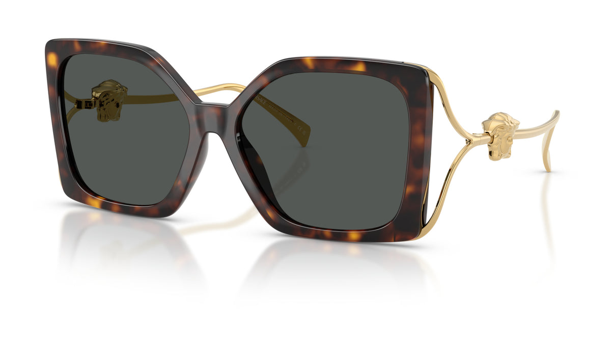 Lunettes de soleil Versace VE4502U 108/87 – Havane – vue de trois quarts.