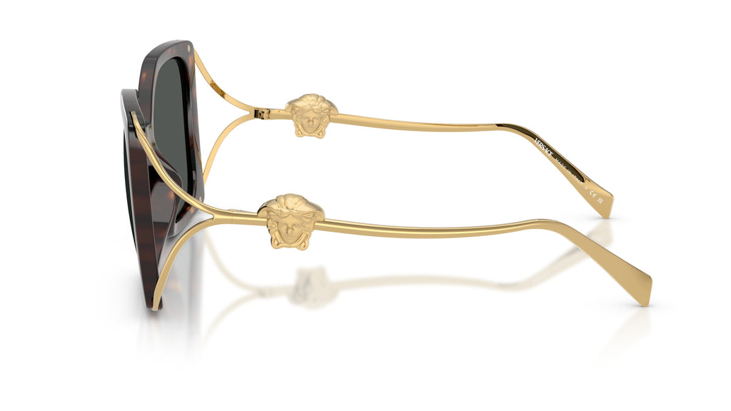 Lunettes de soleil Versace VE4502U 108/87 – Havane – vue de profil.