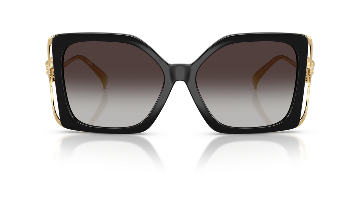 Lunettes de soleil Versace VE4502U GB1/87 – Noir – vue de face.