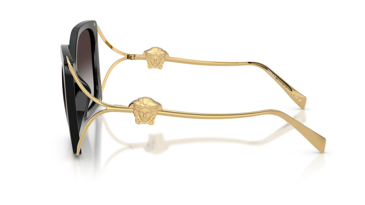 Lunettes de soleil Versace VE4502U GB1/87 – Noir – vue de profil.