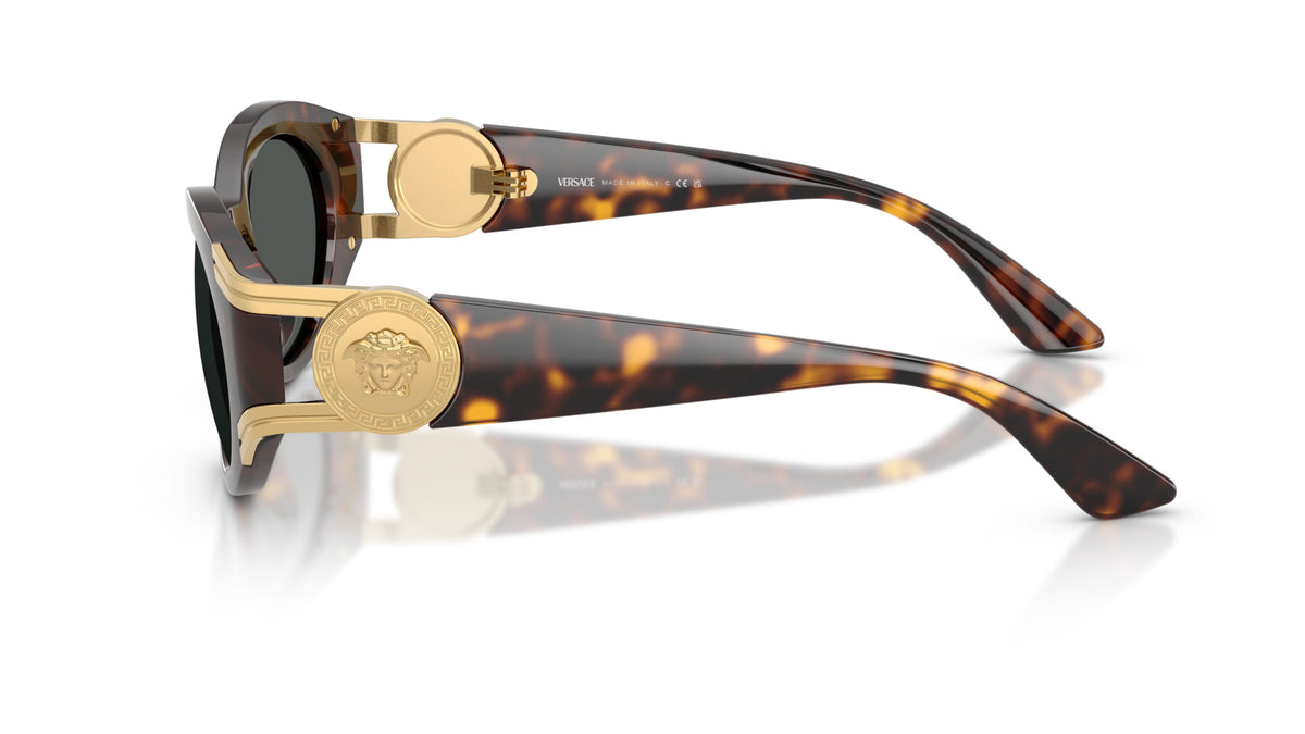 Lunettes de soleil Versace VE4503U 108/87 – Havane – vue de profil.