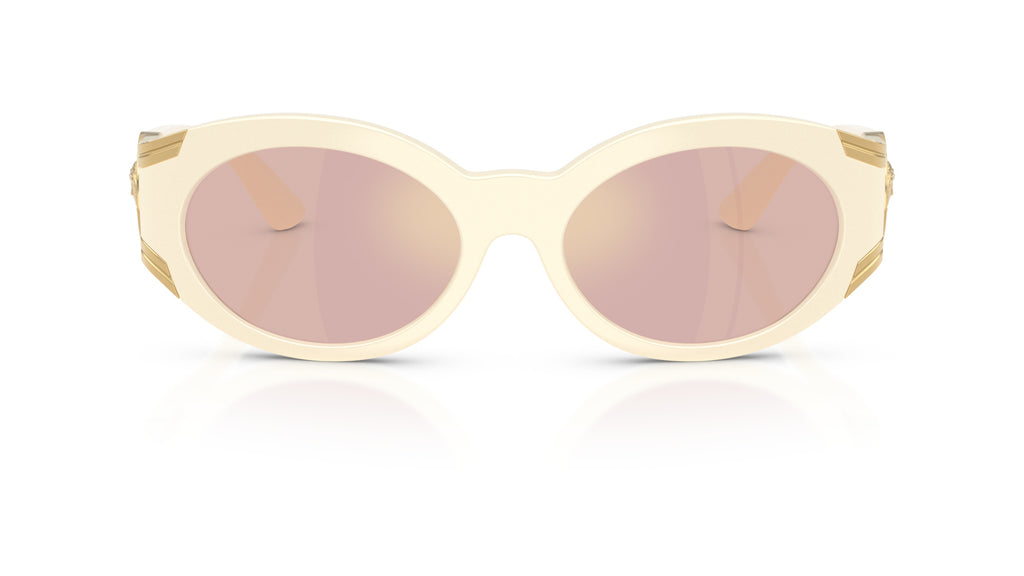 Lunettes de soleil Versace VE4503U 55331T – Blanc-lait – vue de face.