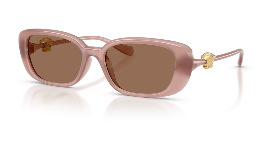 Lunettes de soleil Versace VE4504D 553573 – Rose opalin – vue de trois quarts.