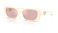 Lunettes de soleil Versace VE4504D 55361T – Ivoire – vue de trois quarts.
