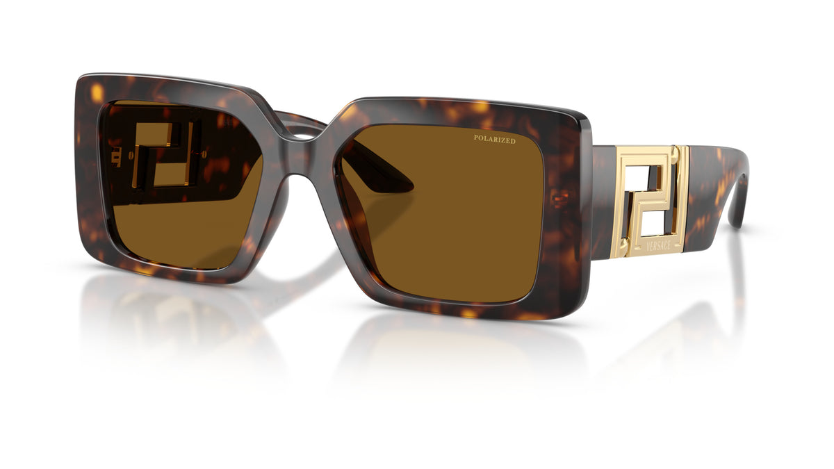 Lunettes de soleil Versace VE4505U 108/83 – Havane – vue de trois quarts.