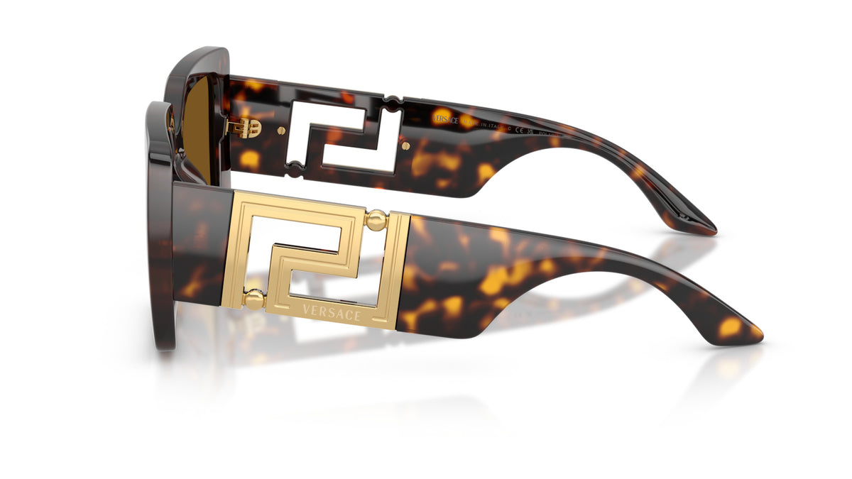 Lunettes de soleil Versace VE4505U 108/83 – Havane – vue de profil.
