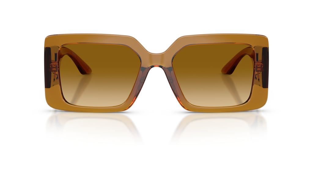 Lunettes de soleil Versace VE4505U 53422L – Jaune Transparent – vue de face.
