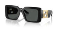 Lunettes de soleil Versace VE4505U GB1/87 – Noir – vue de trois quarts.