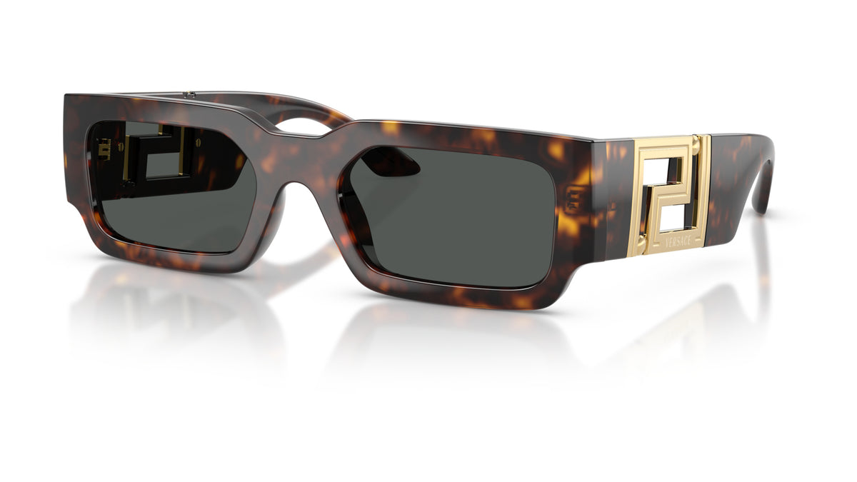 Lunettes de soleil Versace VE4506U 108/87 – Havane – vue de trois quarts.