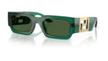 Lunettes de soleil Versace VE4506U 514471 – Transparent Vert – vue de trois quarts.