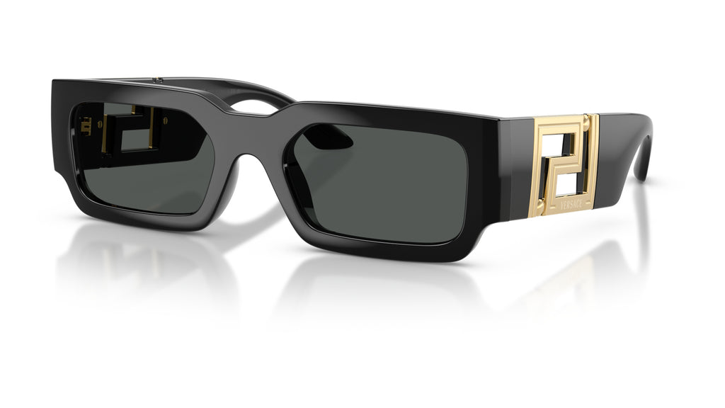 Lunettes de soleil Versace VE4506U GB1/87 – Noir – vue de trois quarts.