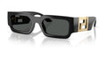Lunettes de soleil Versace VE4506U GB1/87 – Noir – vue de trois quarts.