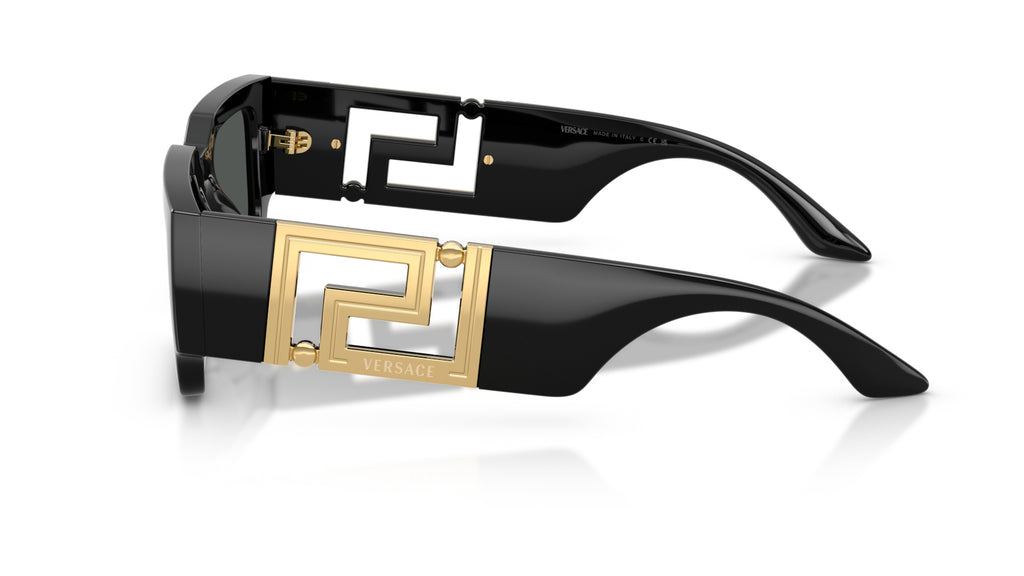 Lunettes de soleil Versace VE4506U GB1/87 – Noir – vue de profil.