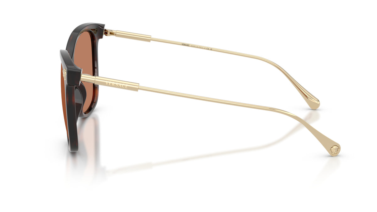 Lunettes de soleil Versace VE4507U 108/73 – Havane – vue de profil.