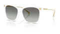 Lunettes de soleil Versace VE4507U 314/11 – Blanc – vue de trois quarts.