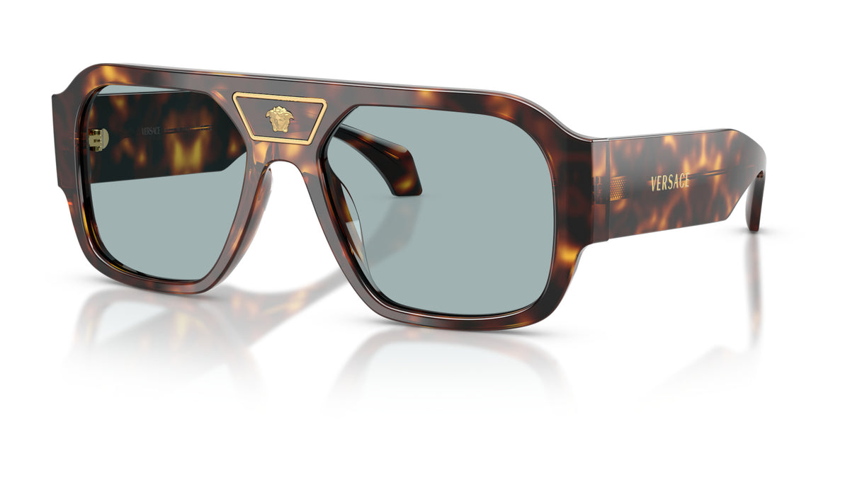 Lunettes de soleil Versace VE4508U 553780 – Havane – vue de trois quarts.