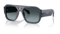 Lunettes de soleil Versace VE4508U 5538V1 – Bleu foncé transparent – vue de trois quarts.