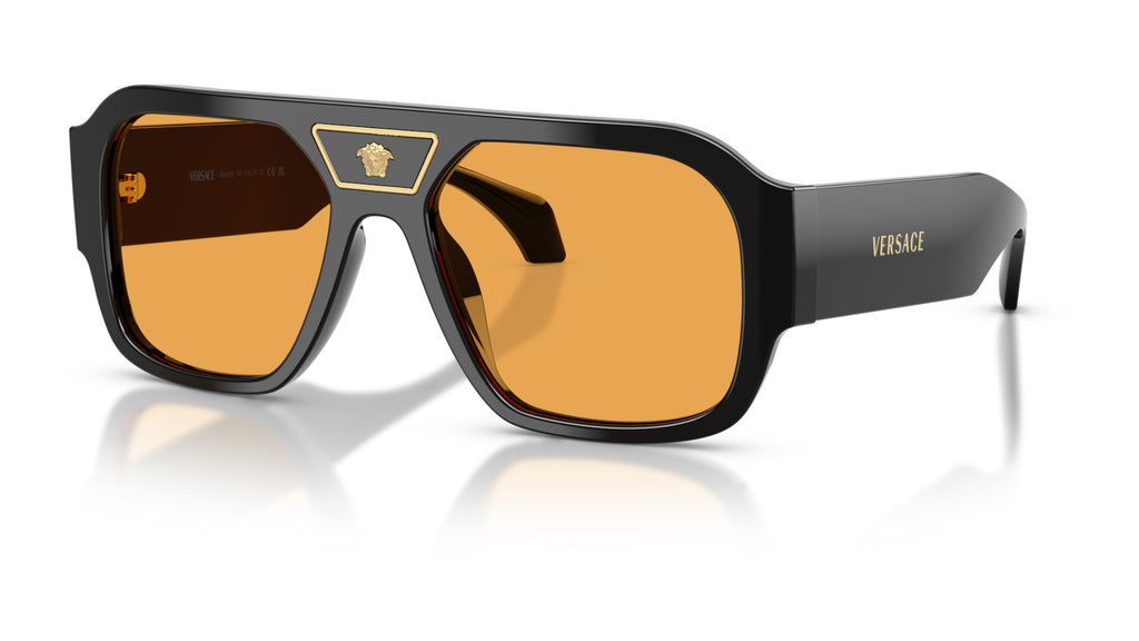 Lunettes de soleil Versace VE4508U GB1/7 – Noir – vue de trois quarts.