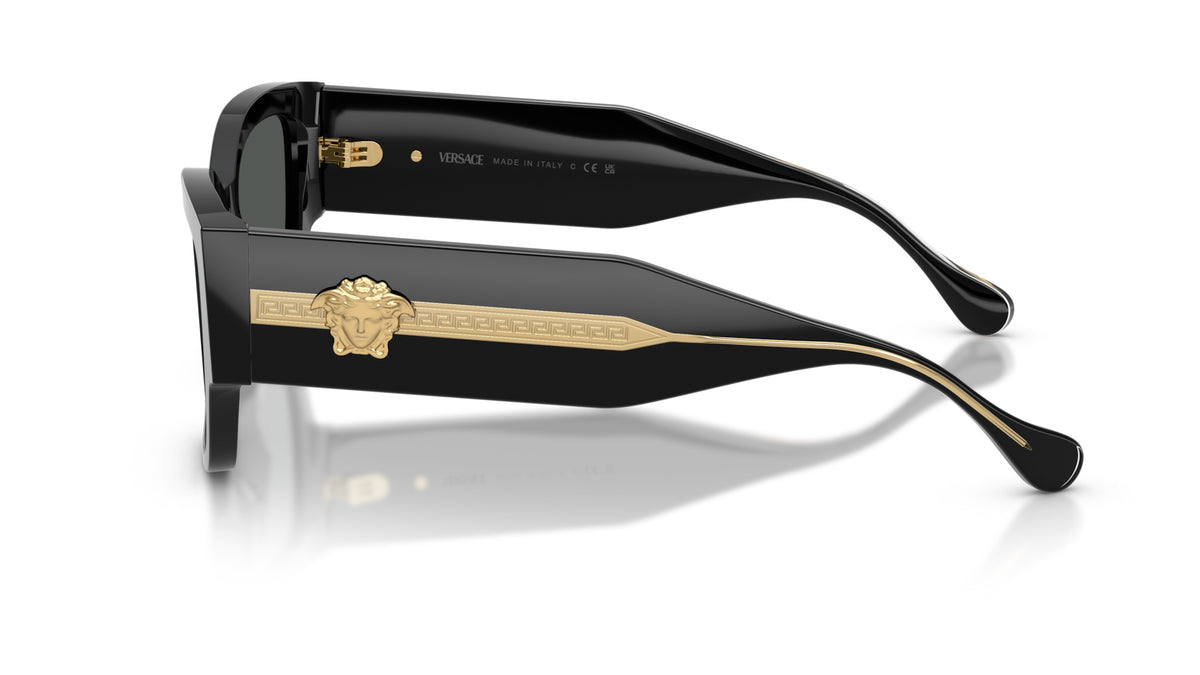 Lunettes de soleil Versace VE4509U GB1/87 – Noir – vue de profil.