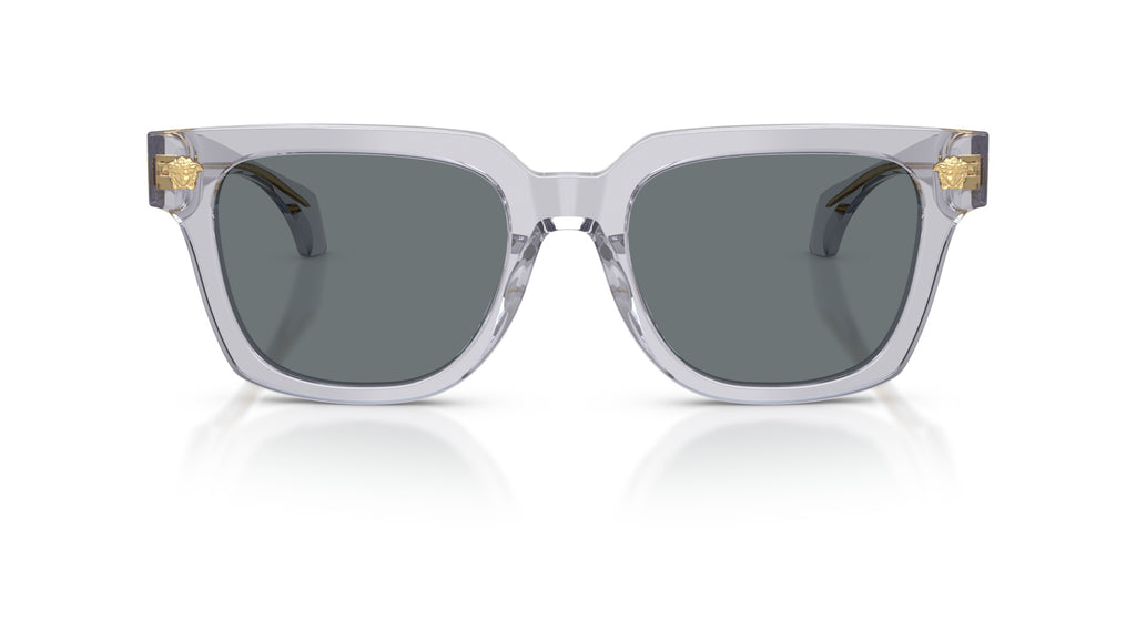 Lunettes de soleil Versace VE4510U 530580 – Transparent Gris – vue de face.