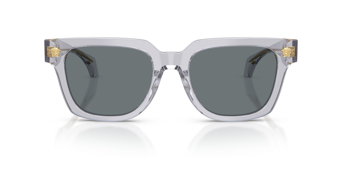 Lunettes de soleil Versace VE4510U 530580 – Transparent Gris – vue de face.