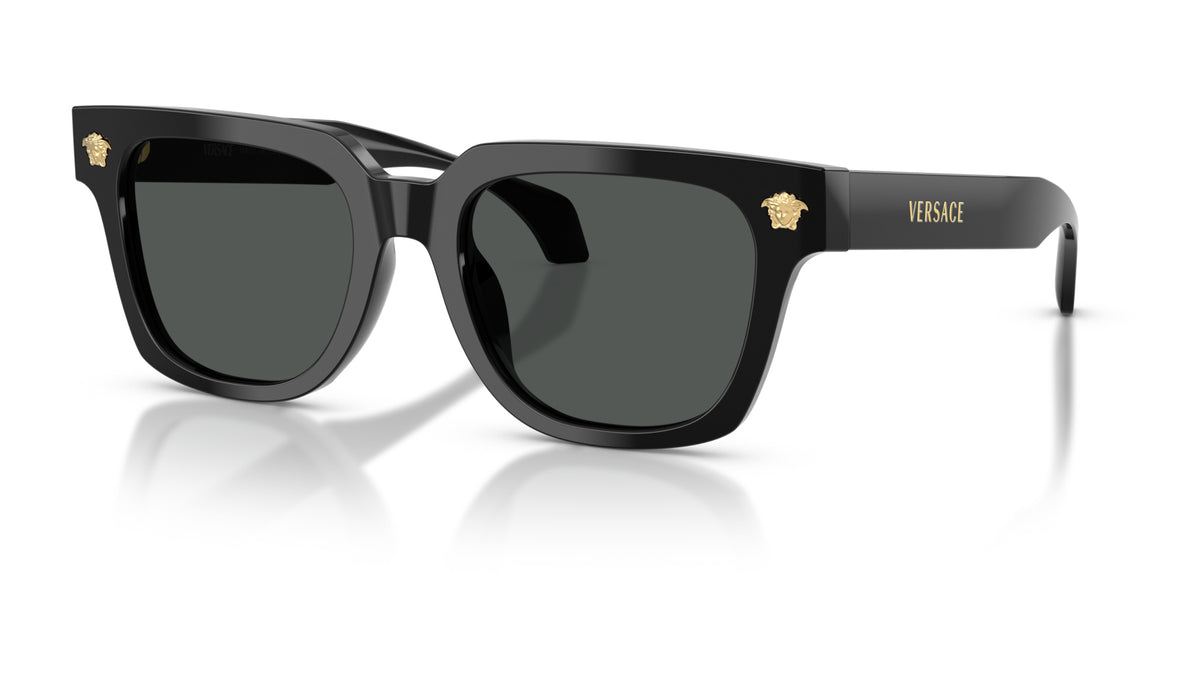 Lunettes de soleil Versace VE4510U GB1/87 – Noir – vue de trois quarts.