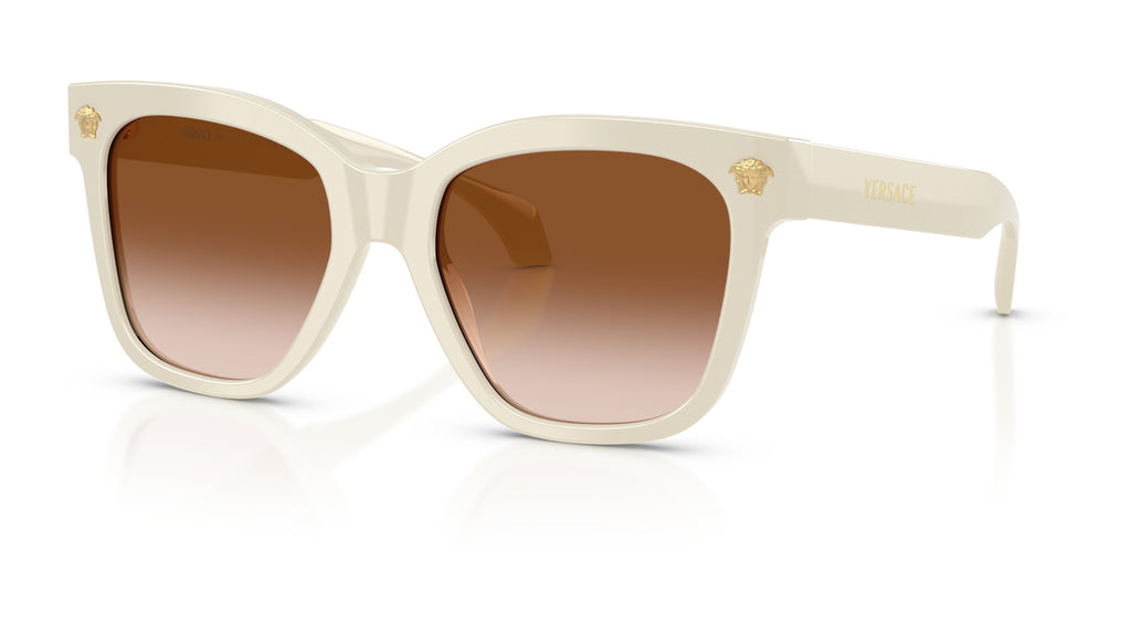 Lunettes de soleil Versace VE4511 554113 – White Talc – vue de trois quarts.