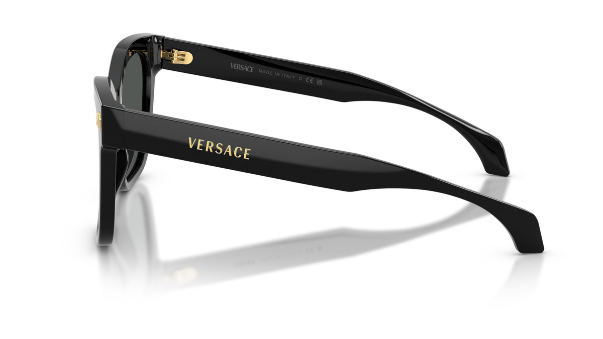 Lunettes de soleil Versace VE4511 GB1/87 – Noir – vue de profil.