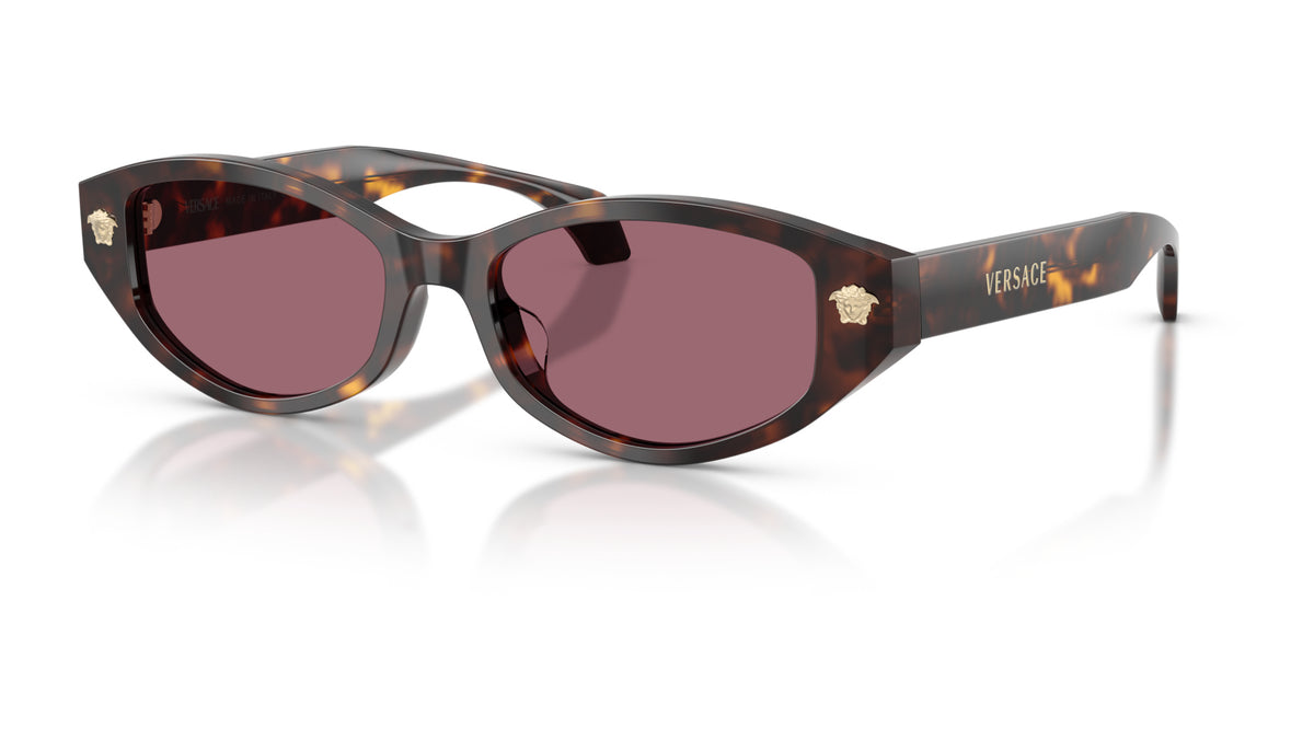 Lunettes de soleil Versace VE4512D 108/1A – Havane – vue de trois quarts.