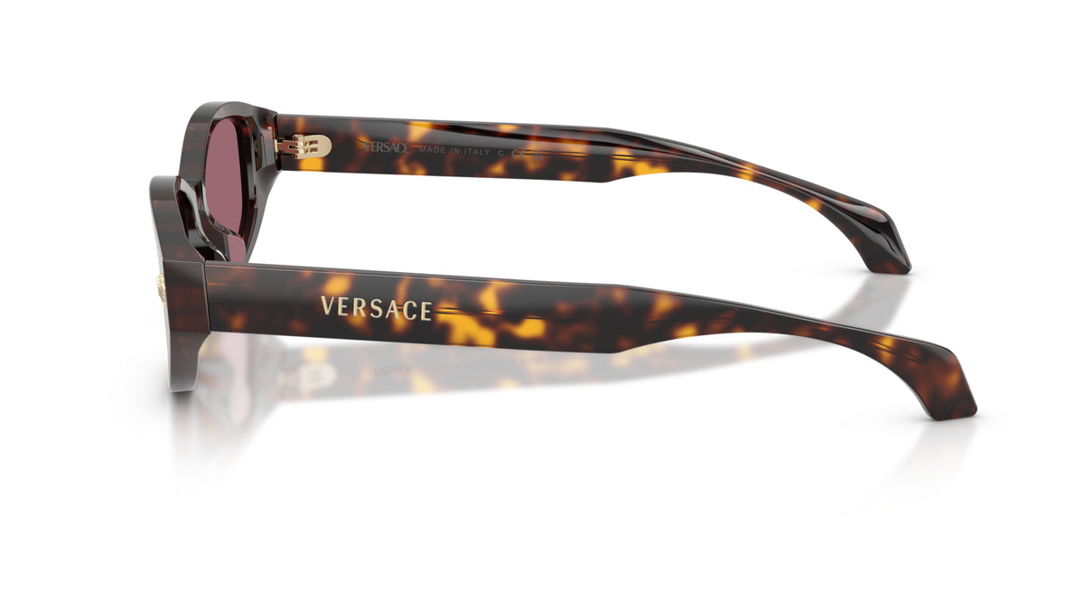 Lunettes de soleil Versace VE4512D 108/1A – Havane – vue de profil.