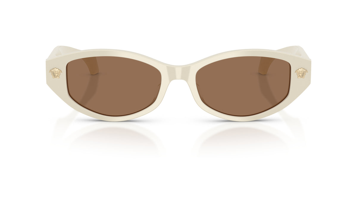 Lunettes de soleil Versace VE4512D 554473 – White Talc – vue de face.