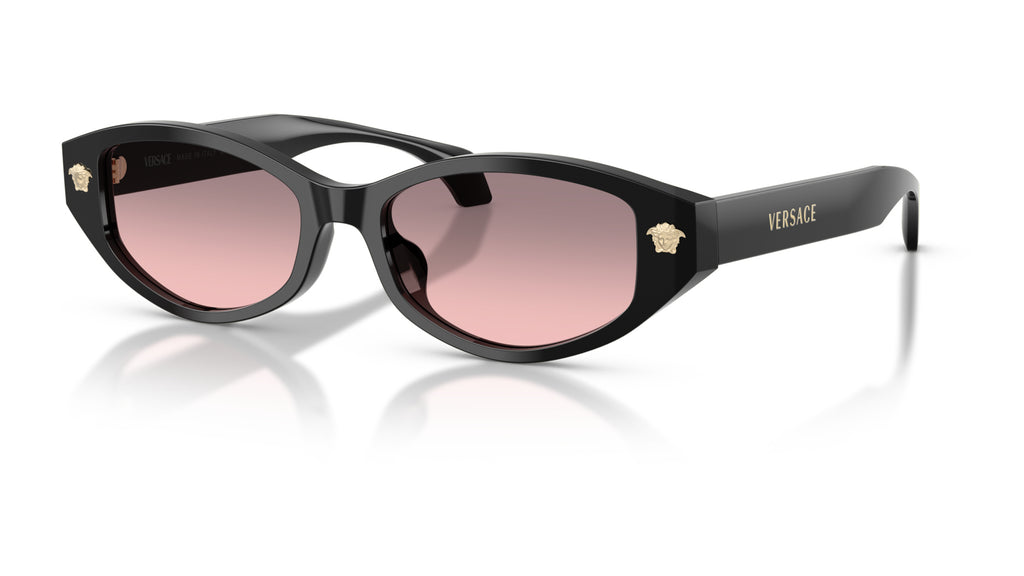Lunettes de soleil Versace VE4512D GB1/5M – Noir – vue de trois quarts.