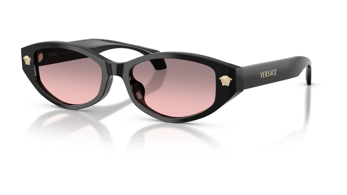 Lunettes de soleil Versace VE4512D GB1/5M – Noir – vue de trois quarts.