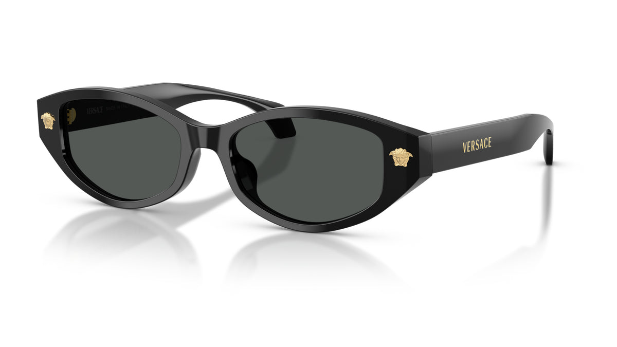 Lunettes de soleil Versace VE4512D GB1/87 – Noir – vue de trois quarts.