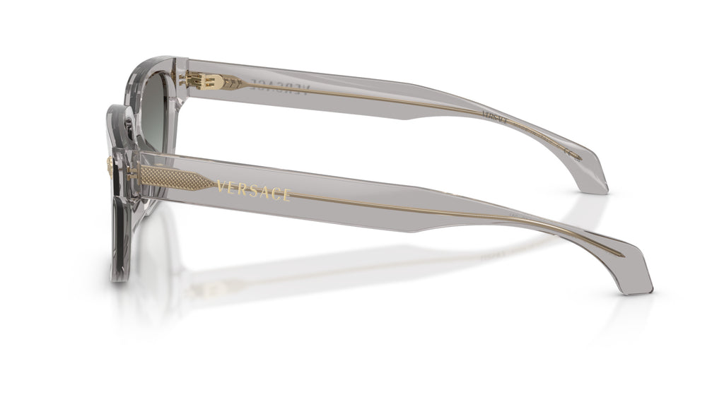 Lunettes de soleil Versace VE4513D 593/11 – Transparent Gris – vue de profil.