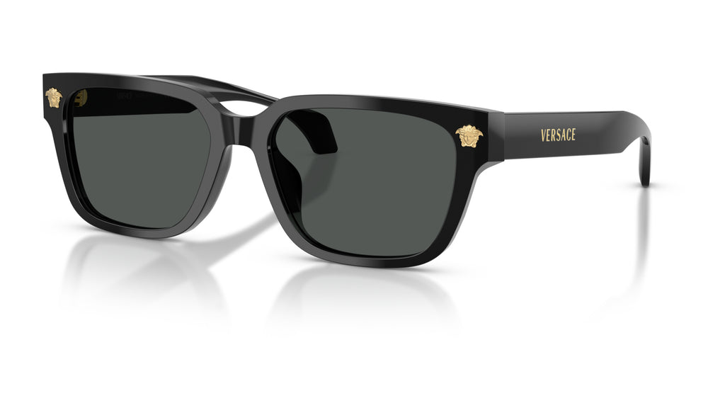Lunettes de soleil Versace VE4513D GB1/87 – Noir – vue de trois quarts.