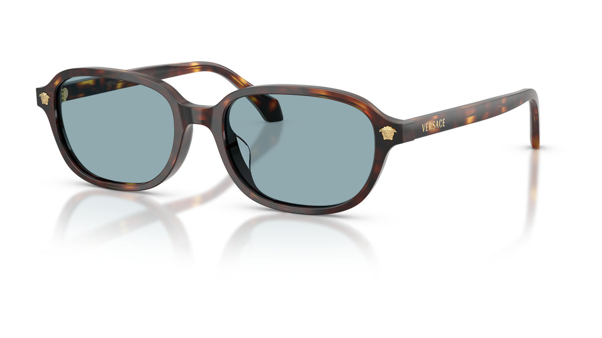 Lunettes de soleil Versace VE4514D 553780 – Havana marron – vue de trois quarts.