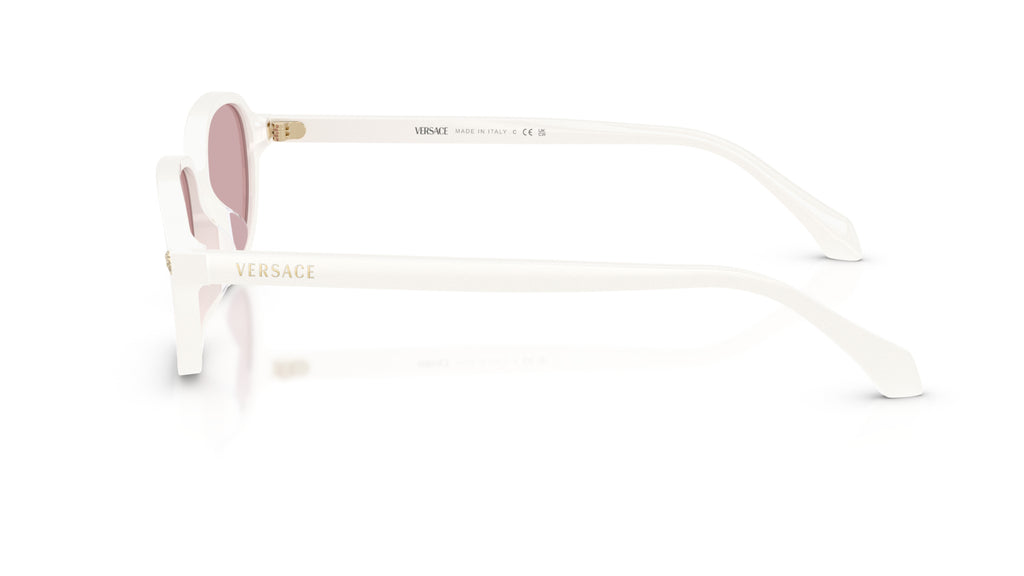 Lunettes de soleil Versace VE4514D 55441T – White Talc – vue de profil.